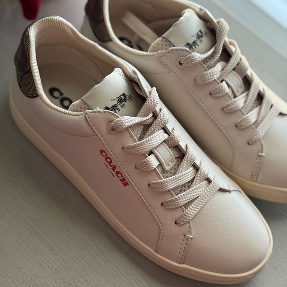 Coach Women's Beige and Brown Sneakers - Picture 1 of 5